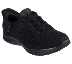 Skechers Work Virtue Valsea Slip Resistant, Black, Size 8.5