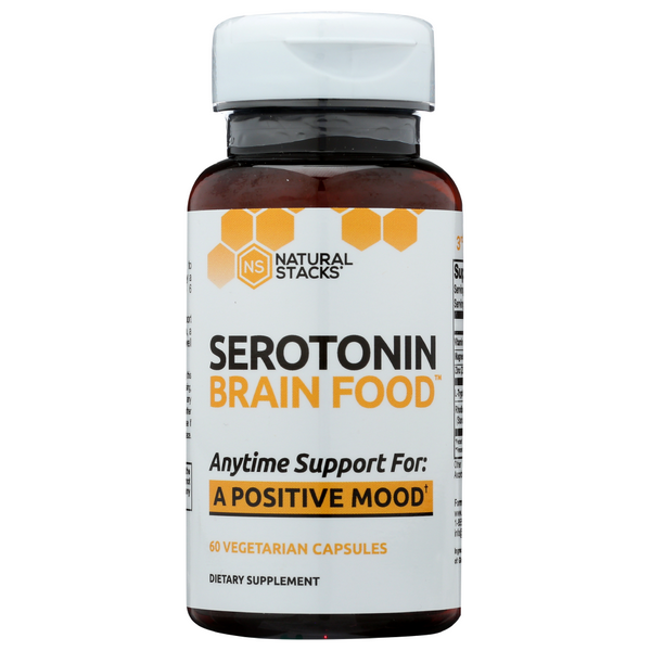 slide 1 of 1, Natural Stacks Serotonin Brain Food, 60 ct