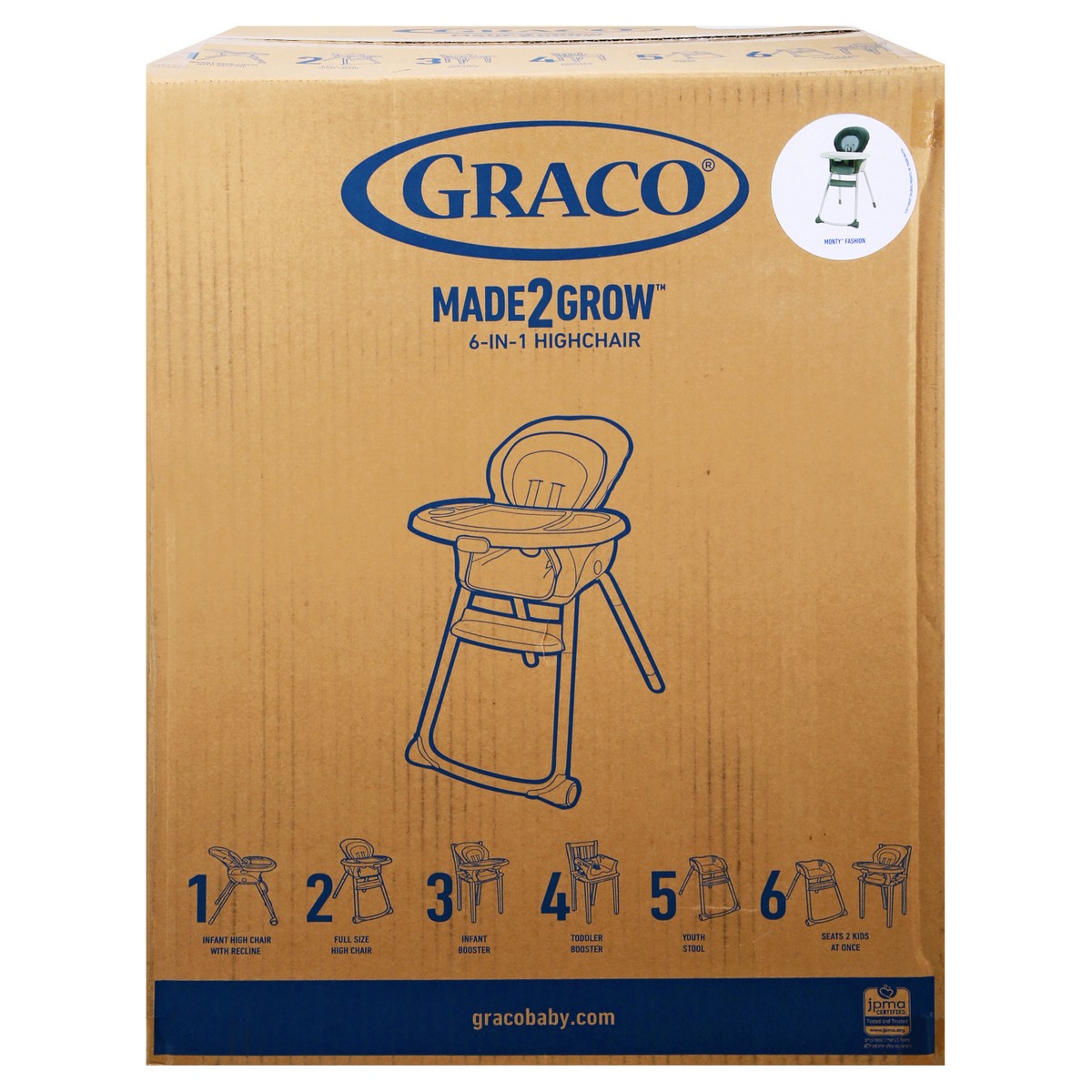 slide 3 of 10, Graco Made2grow 6-In-1 Highchair 1 ea, 1 ct