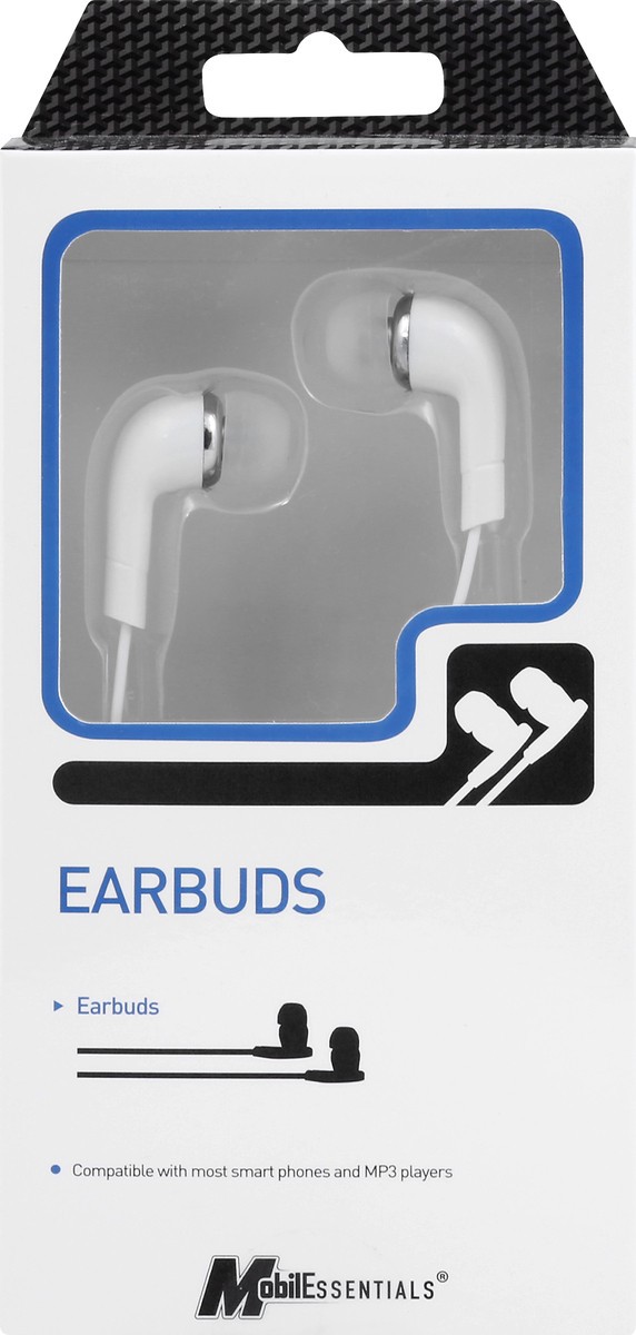 slide 5 of 6, Mobile Essentials White Ear Buds, 1 ct