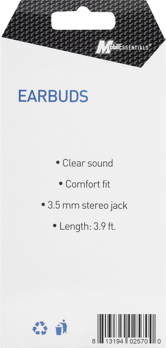 slide 6 of 6, Mobile Essentials White Ear Buds, 1 ct