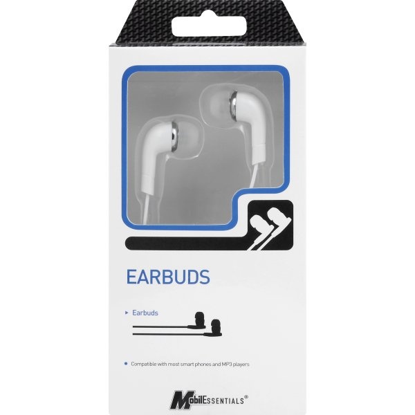 slide 1 of 6, Mobile Essentials White Ear Buds, 1 ct