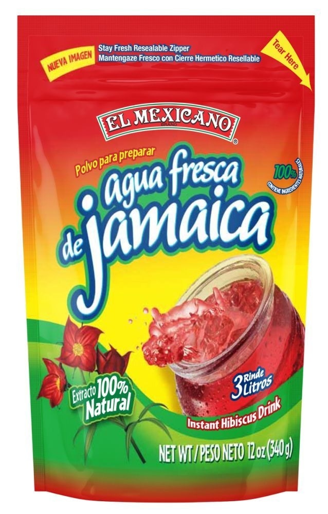 slide 1 of 1, El Mexicano Aqua Fresca De Jamaica Drink Mix, 12 oz