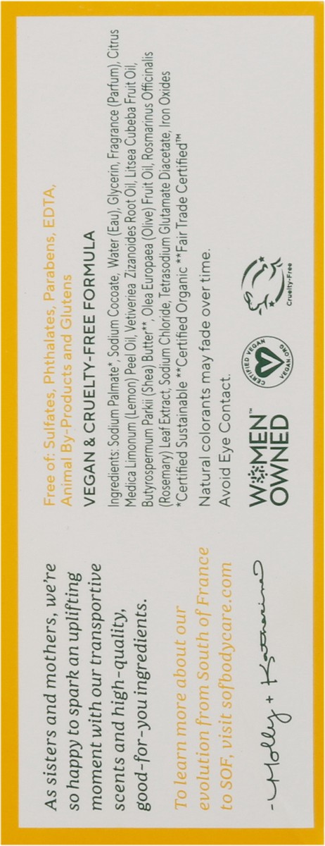 slide 2 of 9, SOF Triple Milled Lemon Verbena Soap 6 oz, 6 oz