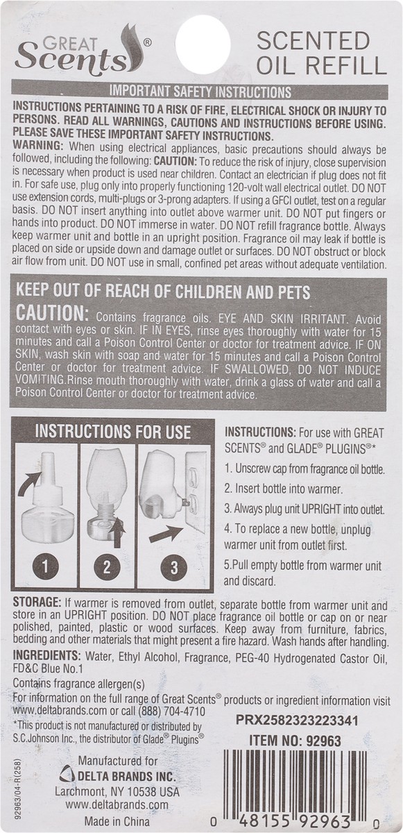 slide 3 of 14, Great Scents Fresh Linen Scented Oil Refill 0.7 fl oz, 0.7 oz