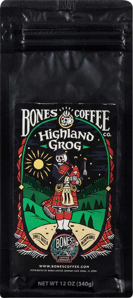 slide 2 of 11, Bones Coffee Company Medium Roast Ground Highland Grog Coffee 12 oz, 12 oz