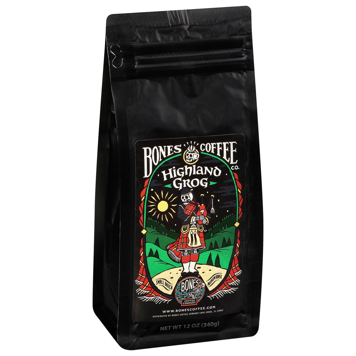 slide 9 of 11, Bones Coffee Company Medium Roast Ground Highland Grog Coffee 12 oz, 12 oz