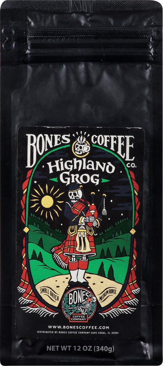 slide 10 of 11, Bones Coffee Company Medium Roast Ground Highland Grog Coffee 12 oz, 12 oz