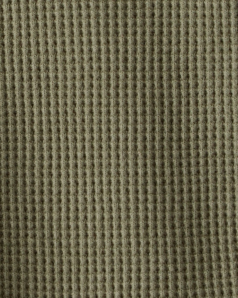 slide 3 of 3, Baby Boy Long-Sleeve Waffle Knit Utility Shirt - Green Green 12M, 1 ct