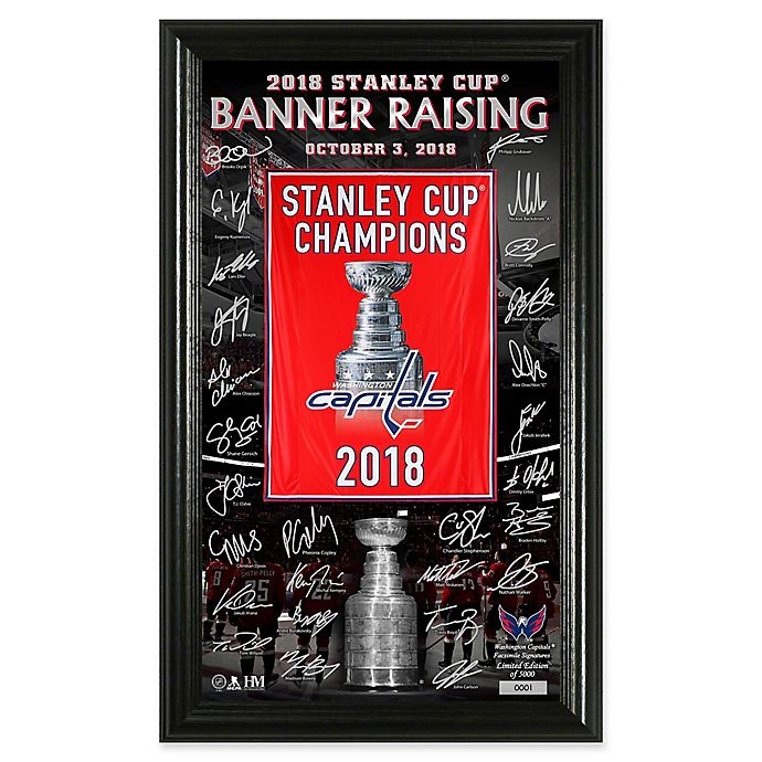 slide 1 of 1, NHL Washington Capitals 2018 Stanley Cup Champions Banner Signature Photo, 1 ct