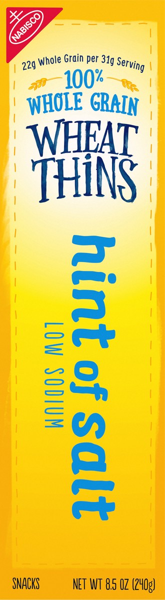 slide 2 of 16, Wheat Thins Hint of Salt Low Sodium Snacks, Whole Grain Wheat Crackers, Snack Crackers, 8.5 oz, 8.5 oz