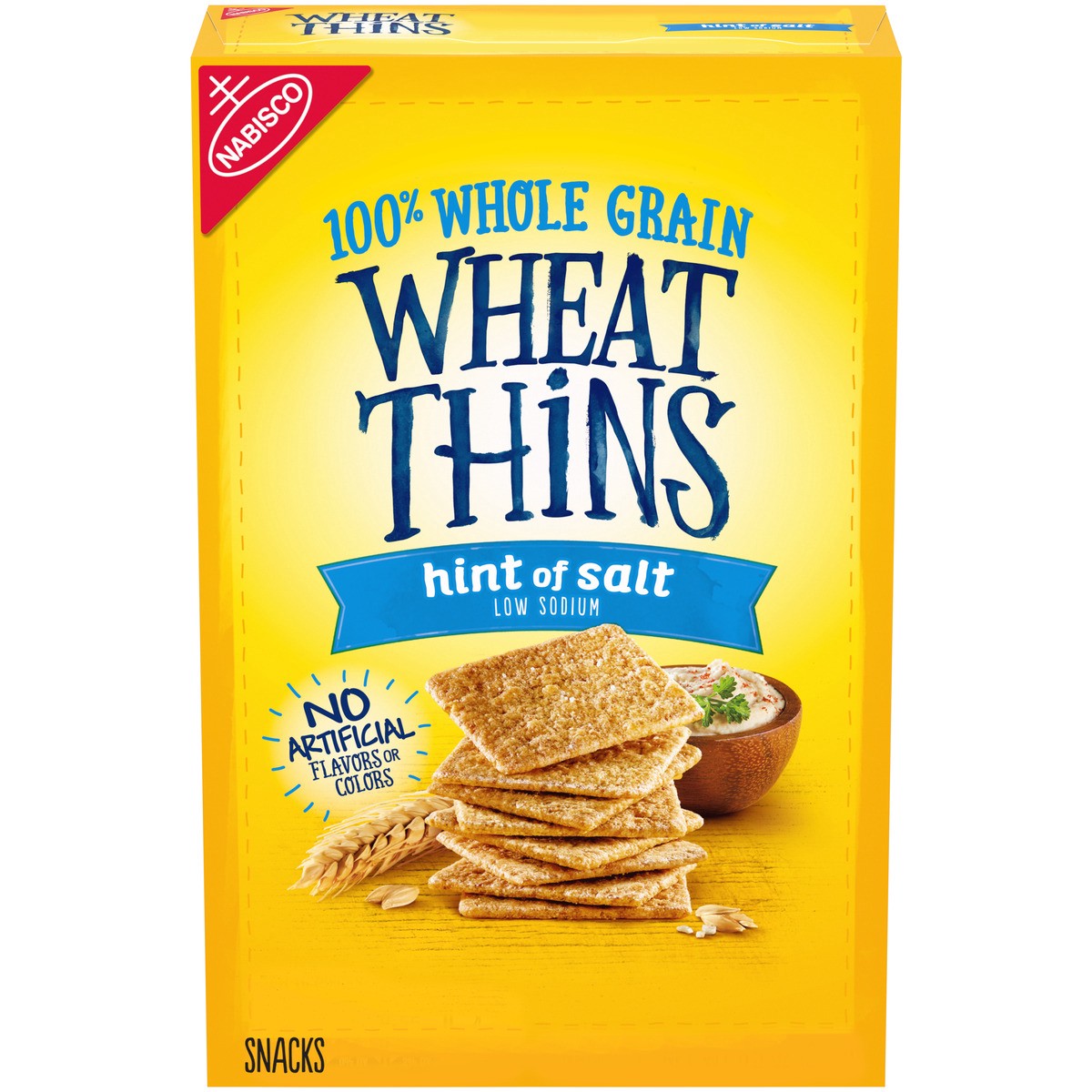 slide 8 of 16, Wheat Thins Hint of Salt Low Sodium Snacks, Whole Grain Wheat Crackers, Snack Crackers, 8.5 oz, 8.5 oz