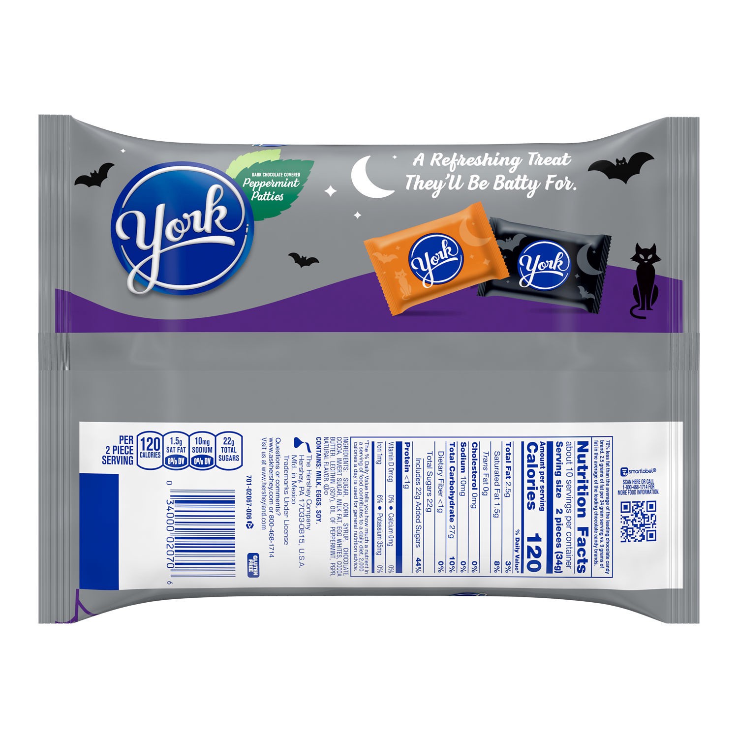 slide 4 of 8, YORK Dark Chocolate Snack Size Peppermint Patties, Individually Wrapped Candy Bag, 11.4 oz, 11.4 oz