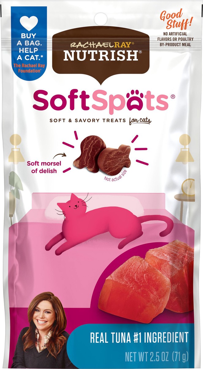 slide 4 of 13, Rachael Ray Nutrish Soft Spots Cat Treats, Tuna, 2.5 oz. Bag, 2.50 oz