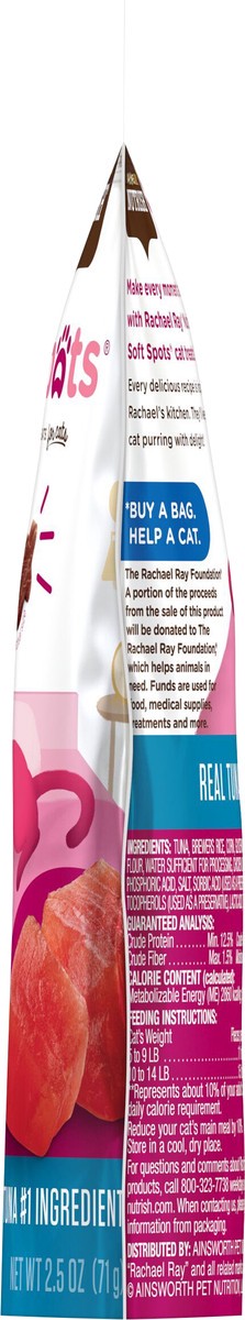 slide 8 of 13, Rachael Ray Nutrish Soft Spots Cat Treats, Tuna, 2.5 oz. Bag, 2.50 oz