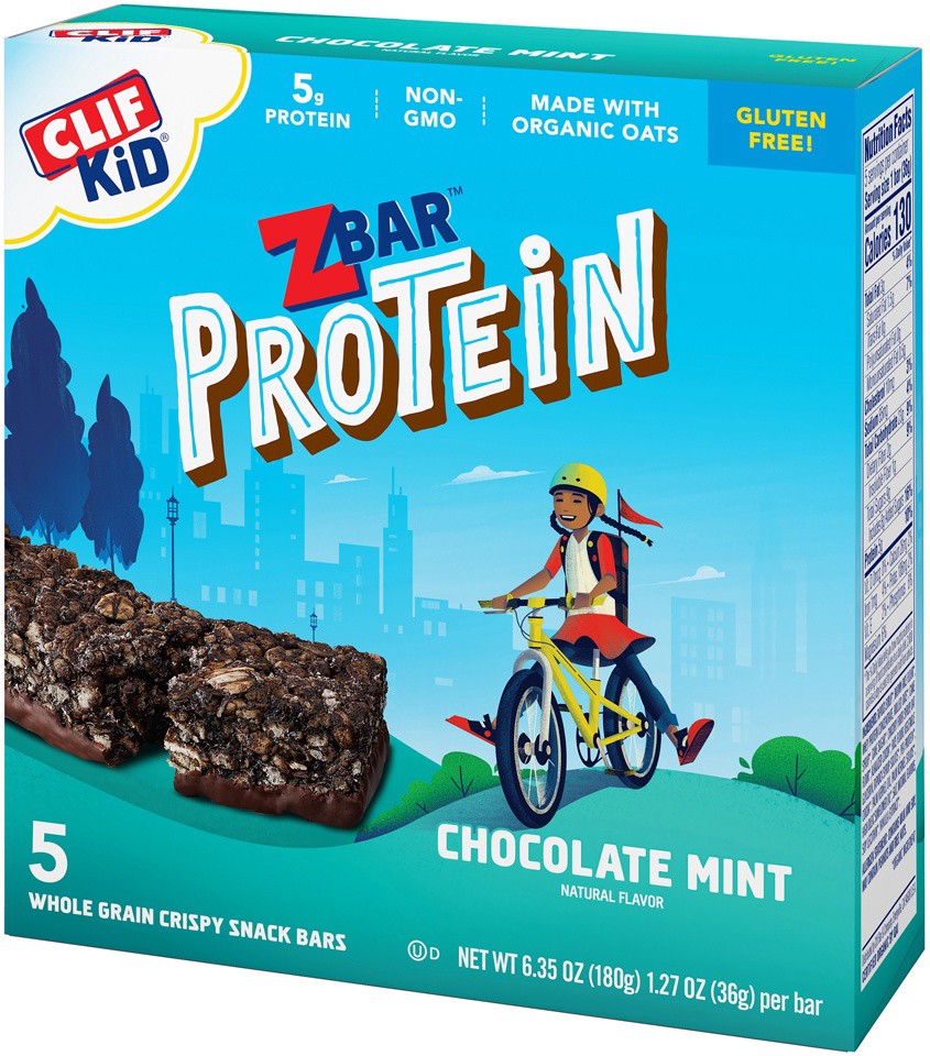 slide 7 of 17, CLIF Kid ZBar Chocolate Mint Protein Bars, 5 ct; 1.27 oz