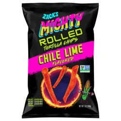 Zack's Mighty Chile Lime Rolled Tortilla Chips