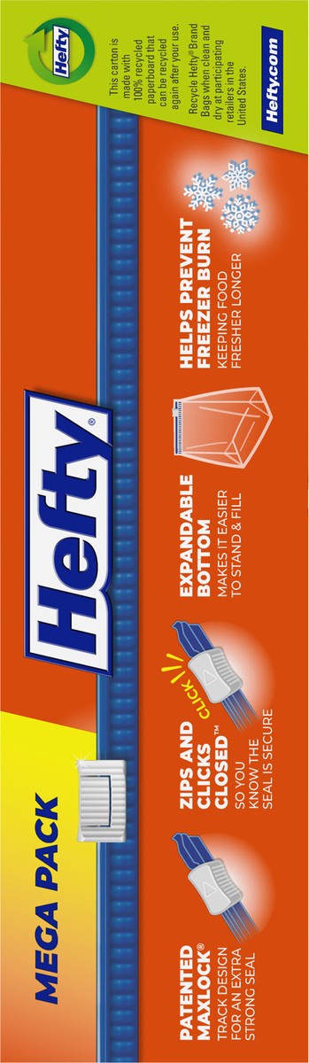 slide 5 of 9, Hefty Gallon Freezer Slider Bags Mega Pack 56 ea, 56 ct