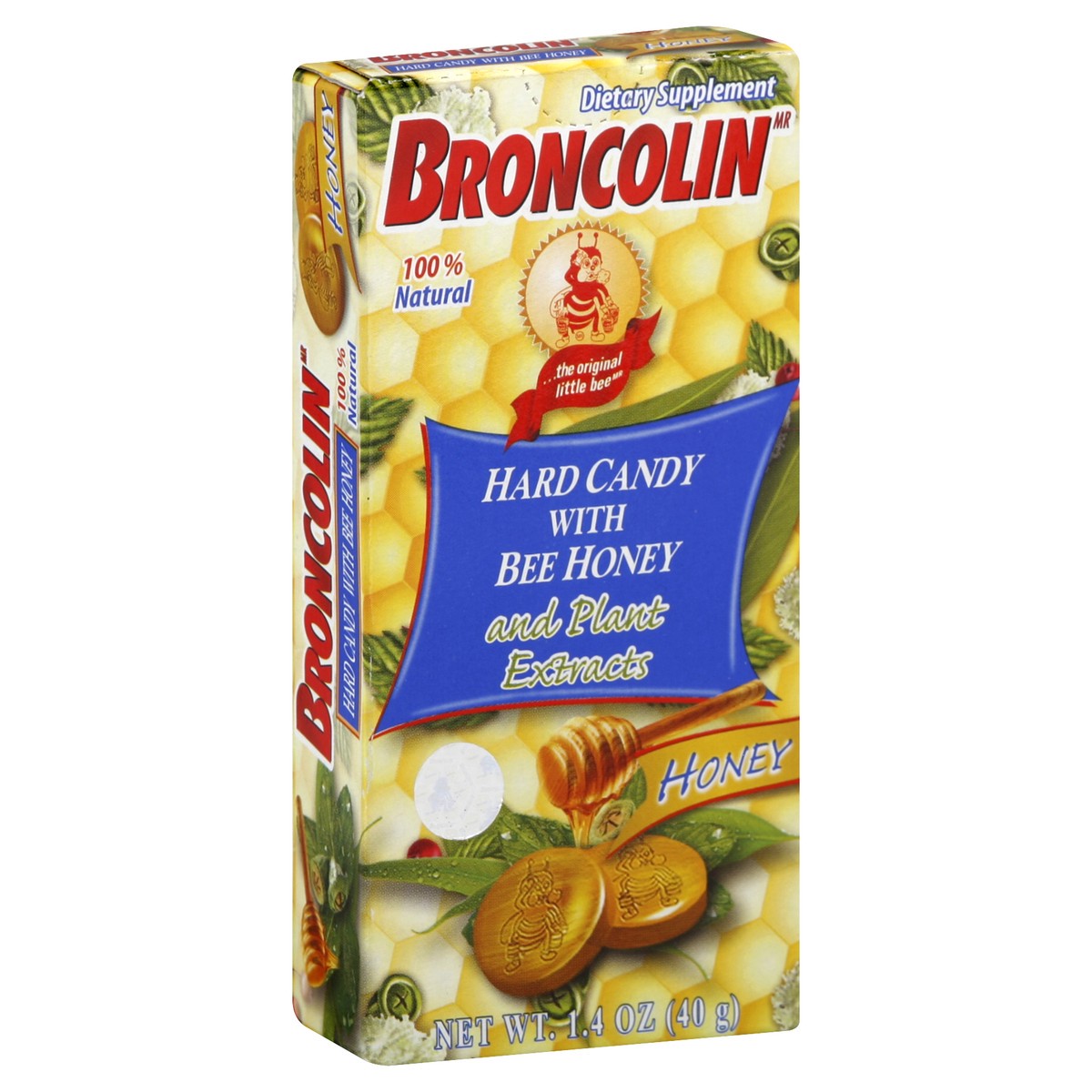 slide 6 of 6, Broncolin Broccolini Dietary Supplement Hard Candy With Bee Honey And Plant Extracts, 1.4 oz