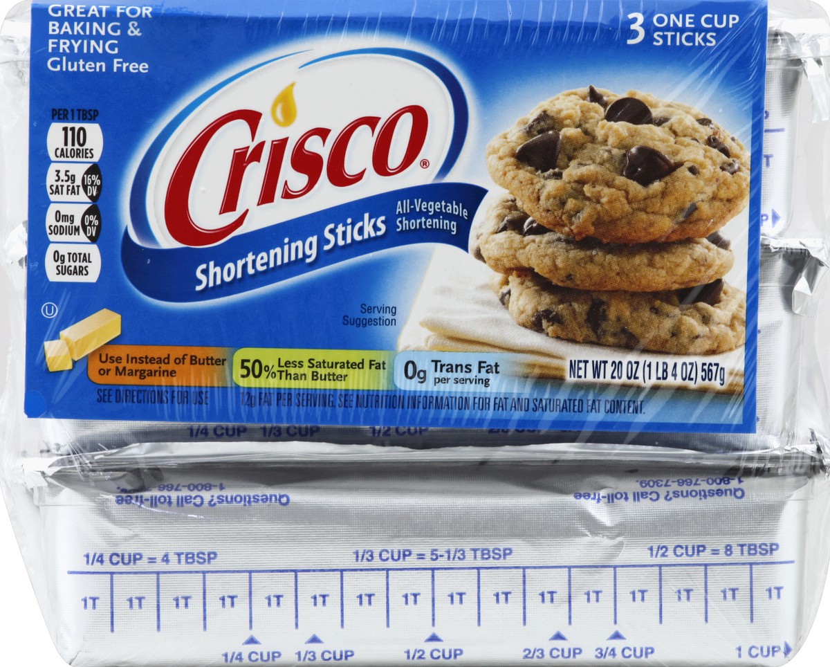 slide 1 of 5, Crisco All-Vegetable Shortening Baking Sticks - 3ct;20oz, 3 ct