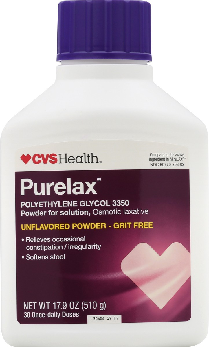 slide 2 of 11, CVS Health Polyethylene Glycol 3350 Powder For Solution, Osmotic Laxative 17.9 Oz, 17.9 oz