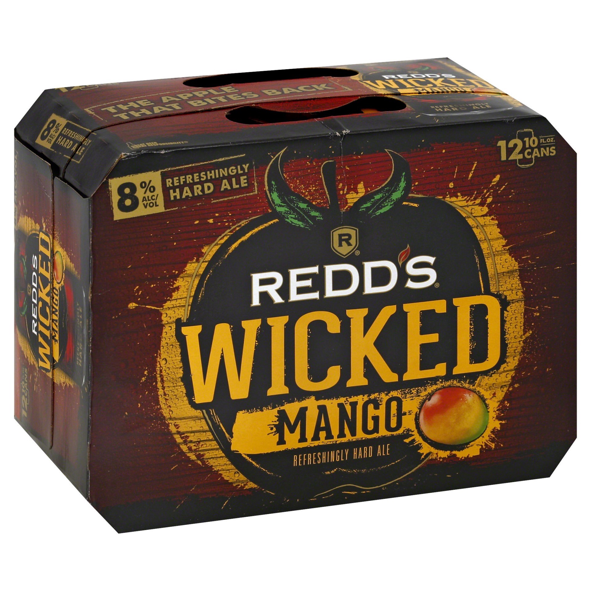 slide 1 of 6, Redd's Wicked Mango Hard Ale, 12 ct; 12 fl oz