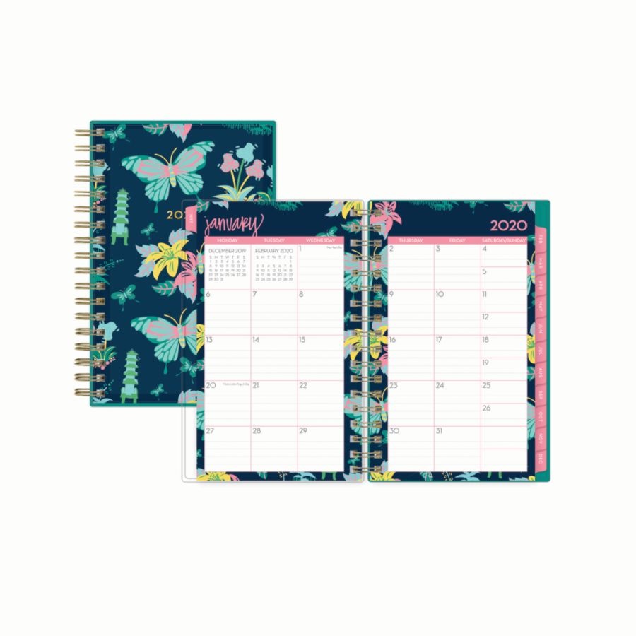 slide 2 of 4, Blue Sky Dabney Lee Weekly/Monthly Planner, 3-5/8'' X 6-1/8'', Butterfly Garden, January 2020 To December 2020, 1 ct