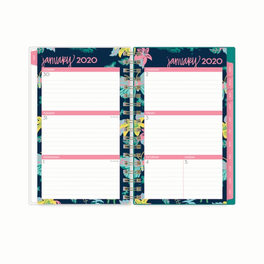 slide 3 of 4, Blue Sky Dabney Lee Weekly/Monthly Planner, 3-5/8'' X 6-1/8'', Butterfly Garden, January 2020 To December 2020, 1 ct