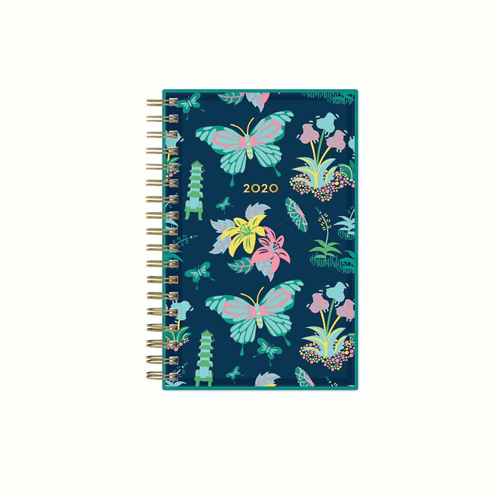 slide 1 of 4, Blue Sky Dabney Lee Weekly/Monthly Planner, 3-5/8'' X 6-1/8'', Butterfly Garden, January 2020 To December 2020, 1 ct