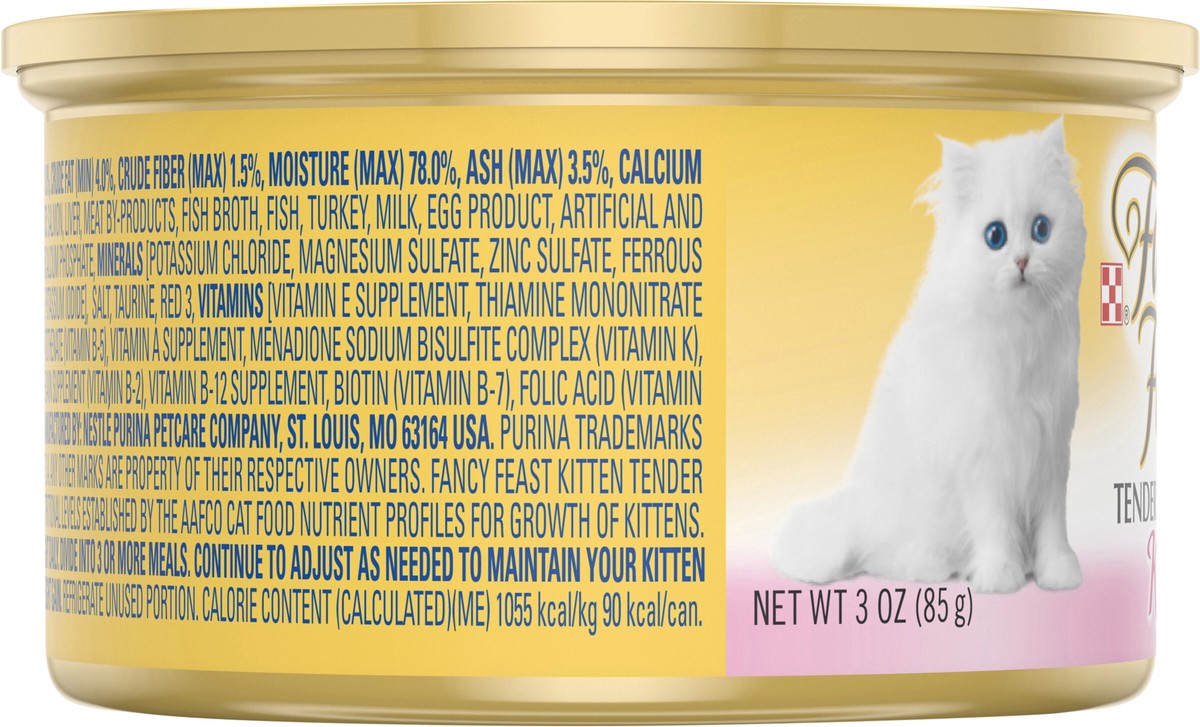 slide 2 of 7, Fancy Feast Purina Fancy Feast Tender Salmon Feast Wet Kitten Food, 3 oz