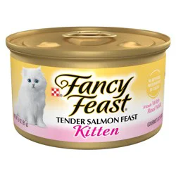 Purina Fancy Feast Grain Free Pate Wet Kitten Food, Tender Salmon Feast