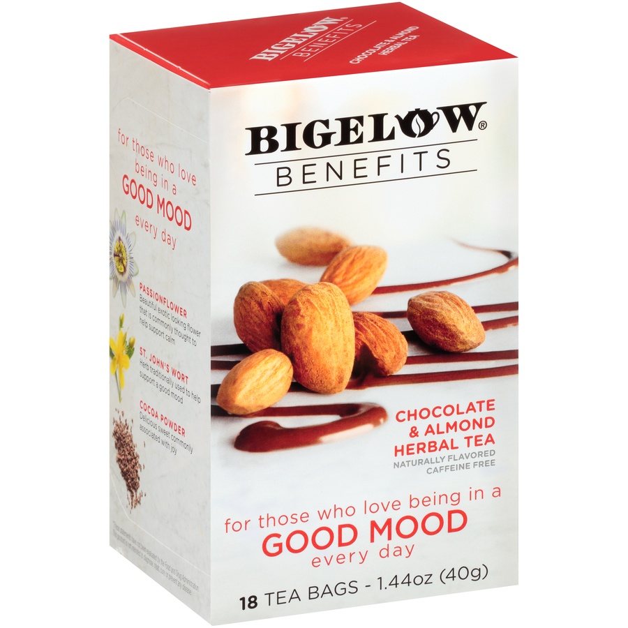 slide 2 of 7, Bigelow Good Mood Chocolate Almond Tea, 18 ct