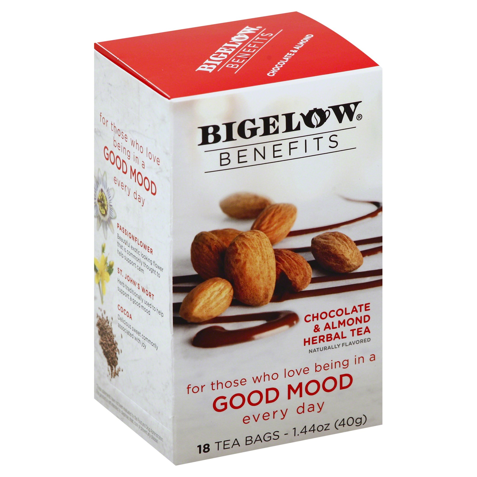 slide 1 of 7, Bigelow Good Mood Chocolate Almond Tea, 18 ct