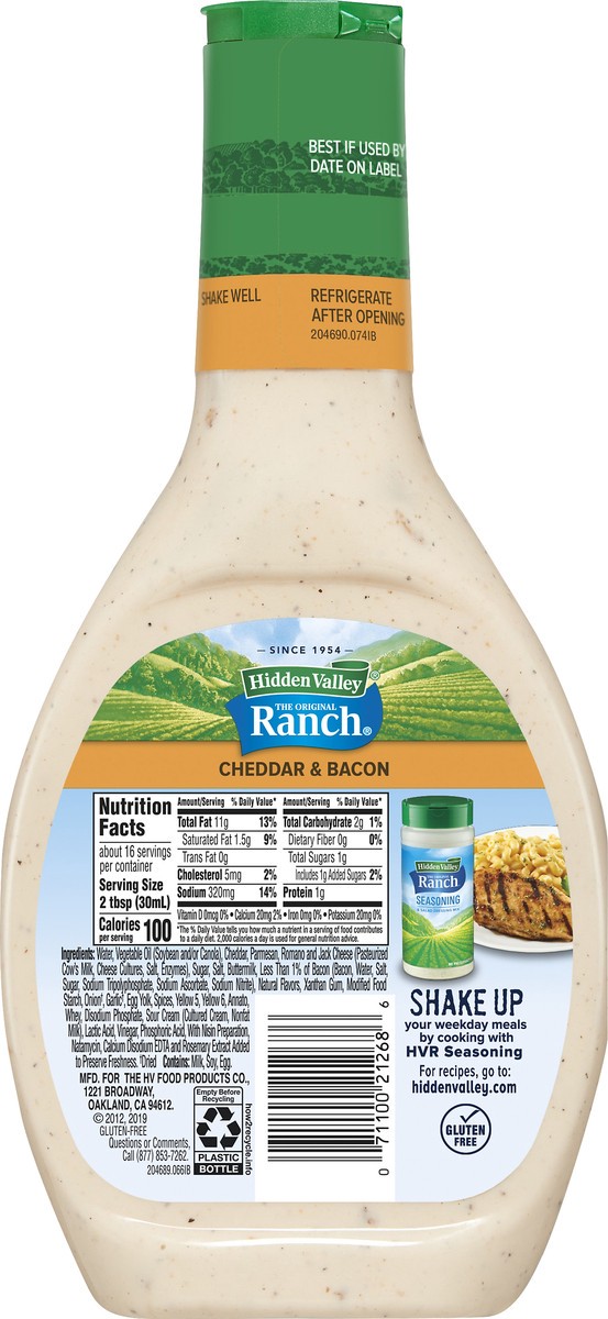 slide 4 of 7, Hidden Valley The Original Ranch Cheddar & Bacon Topping & Dressing 16 oz, 16 oz