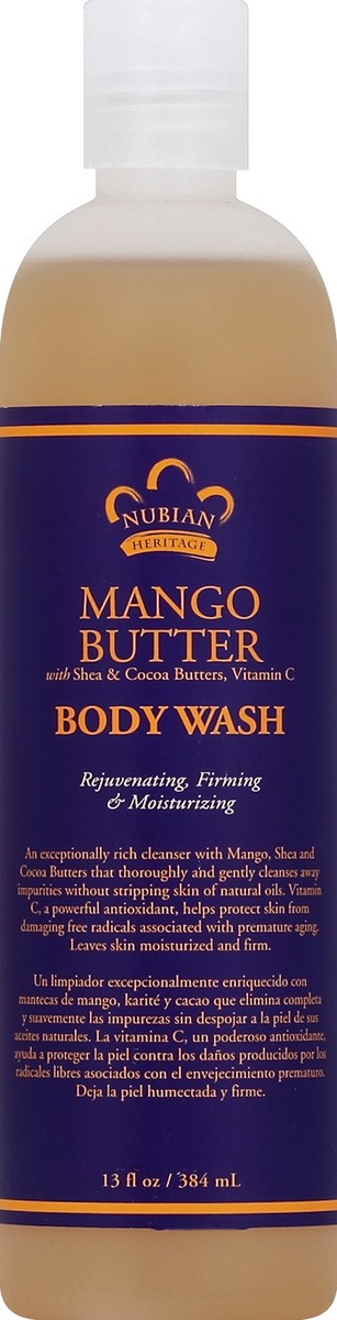 slide 1 of 2, Nubian Heritage Mango Butter Body Wash, 13 fl oz