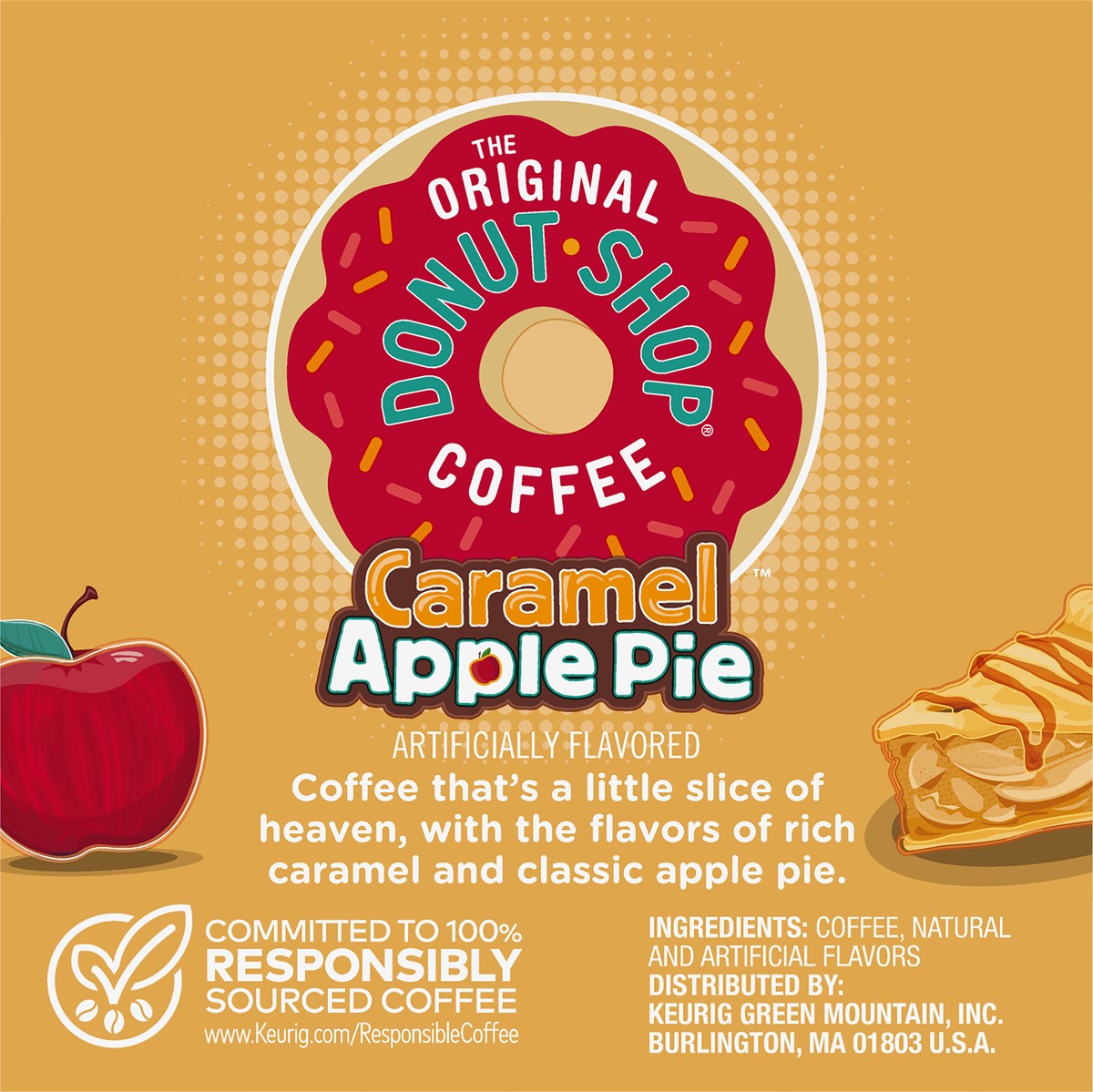 slide 5 of 11, The Original Donut Shop Caramel Apple Pie Coffee, Keurig K-Cup Pod, Light Roast, 12 Count, 12 ct