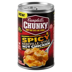 Campbell's Chunky Soup, Spicy Nashville-Style Hot Chicken Soup, 18.8 oz Can