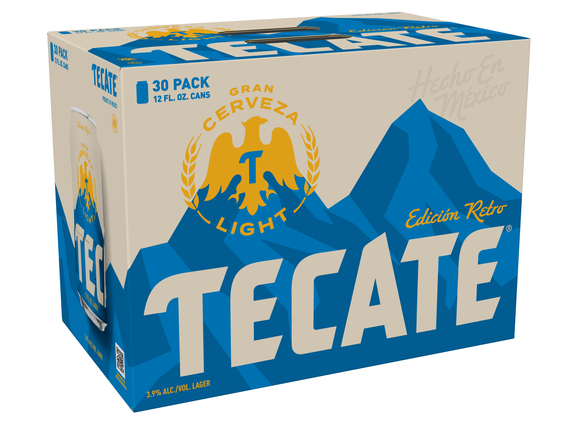 slide 1 of 3, Tecate Light Mexican Lager Beer, 30 Pack, 12 fl oz Cans, 12 oz