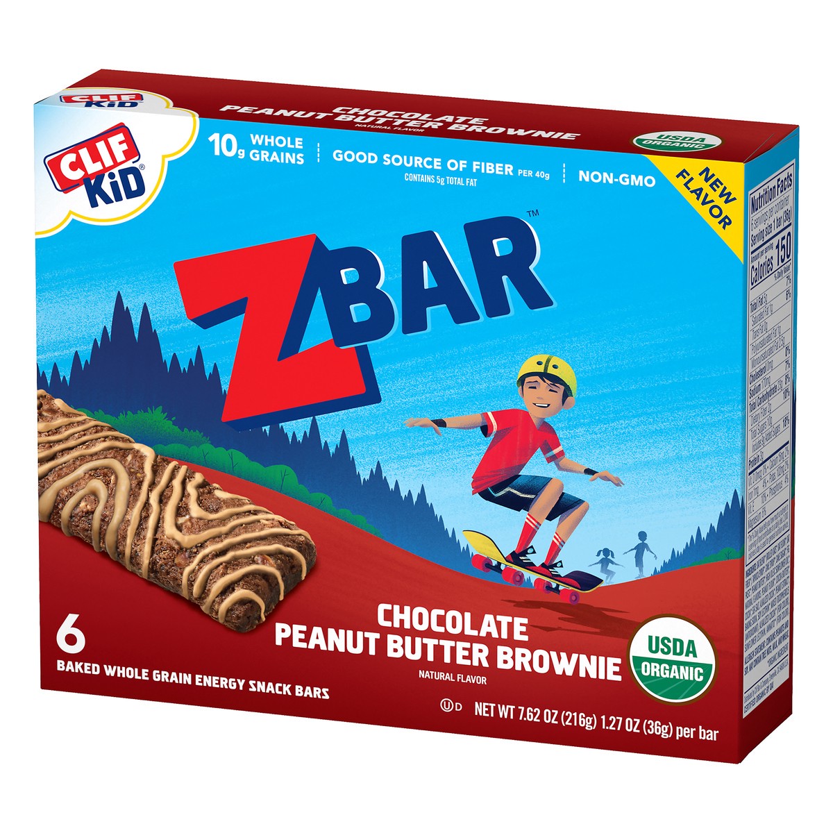 slide 3 of 9, CLIF Zbar Chocolate Peanut Butter Brownie Energy Snack Bars 6 ea, 6 ct