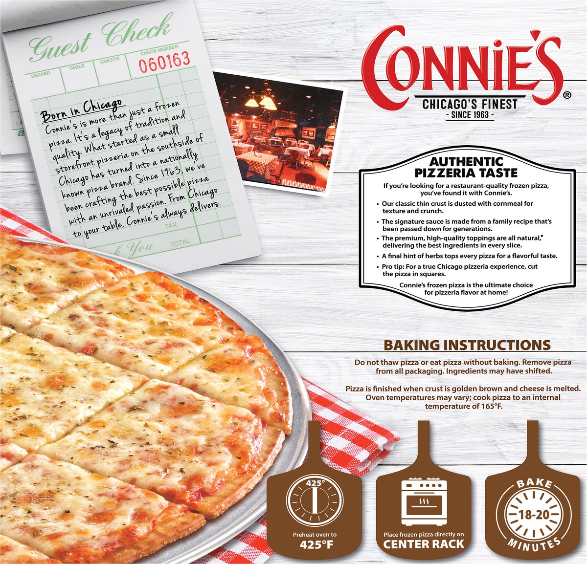 slide 5 of 9, Connie's Classic Thin Crust Cheese Pizza 20.36 oz, 20.36 oz