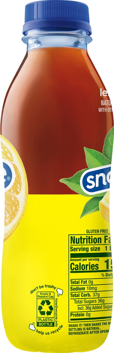 slide 3 of 12, Snapple Lemon Tea, recycled plastic bottle - 16 fl oz, 16 fl oz