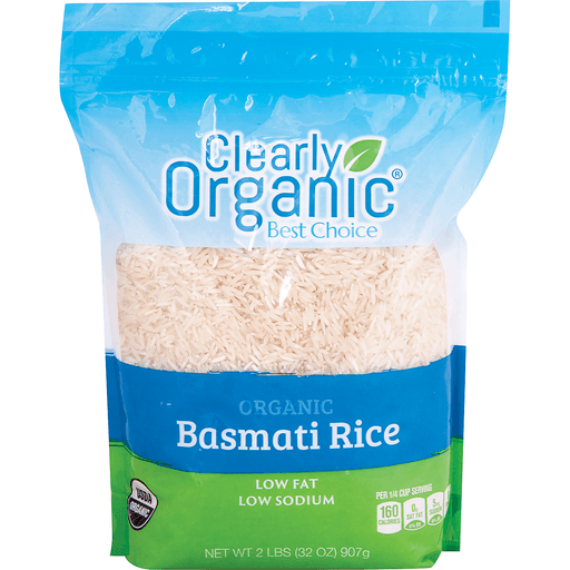 slide 1 of 1, Clearly Organic White Basmati Rice, 32 oz