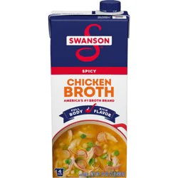 Swanson 100% Natural Spicy Chicken Broth Carton