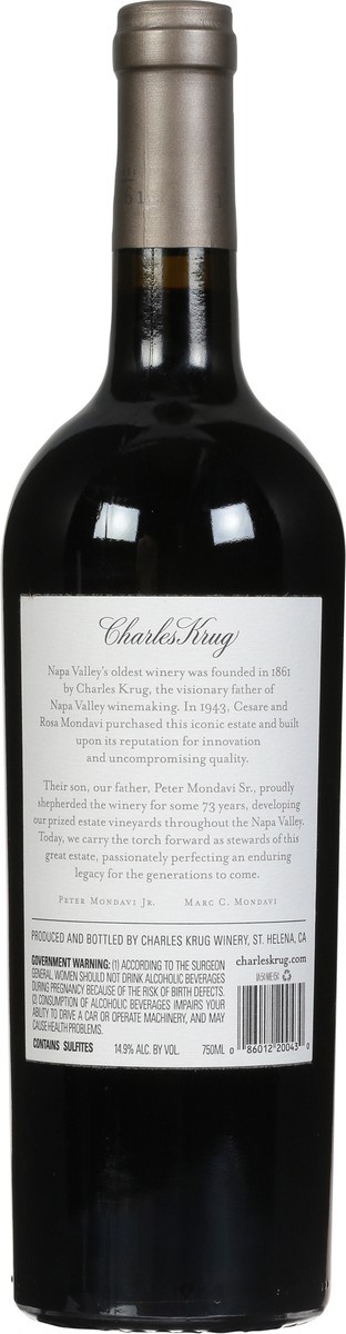 slide 5 of 9, Charles Krug Napa Valley Cabernet Sauvignon 750 ml, 750 ml