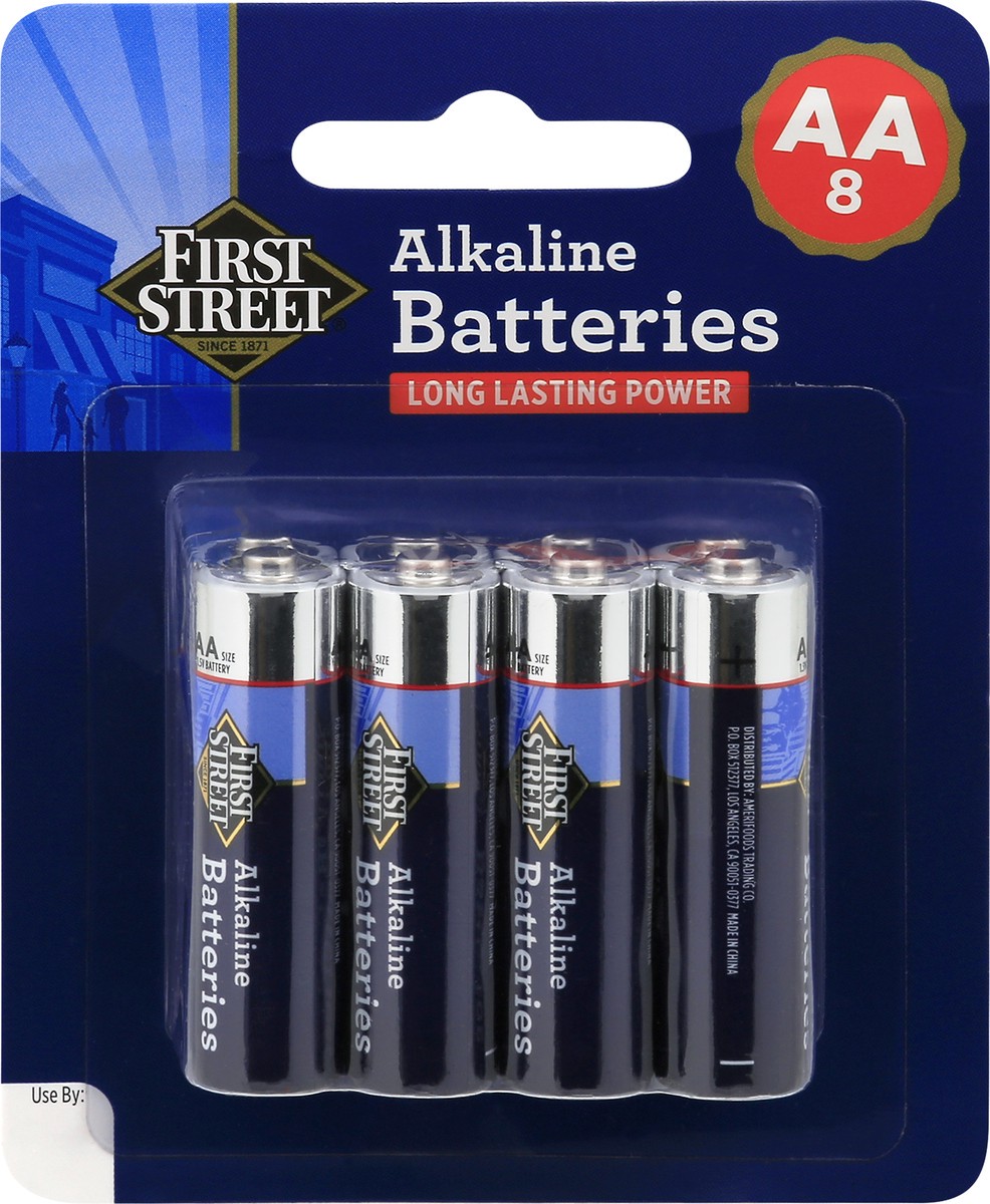 slide 4 of 6, FIRST STREET Batteries 8 ea, 8 ct
