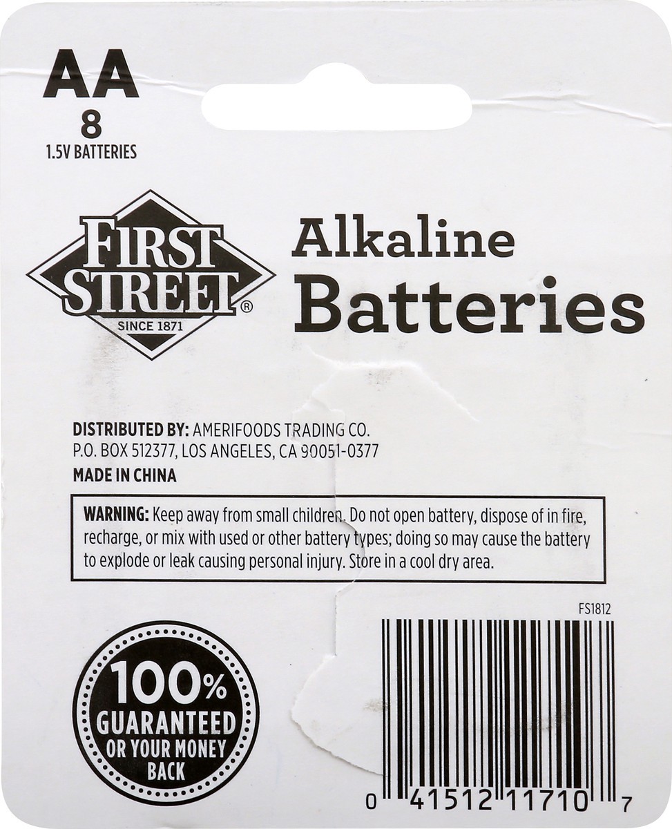slide 5 of 6, FIRST STREET Batteries 8 ea, 8 ct