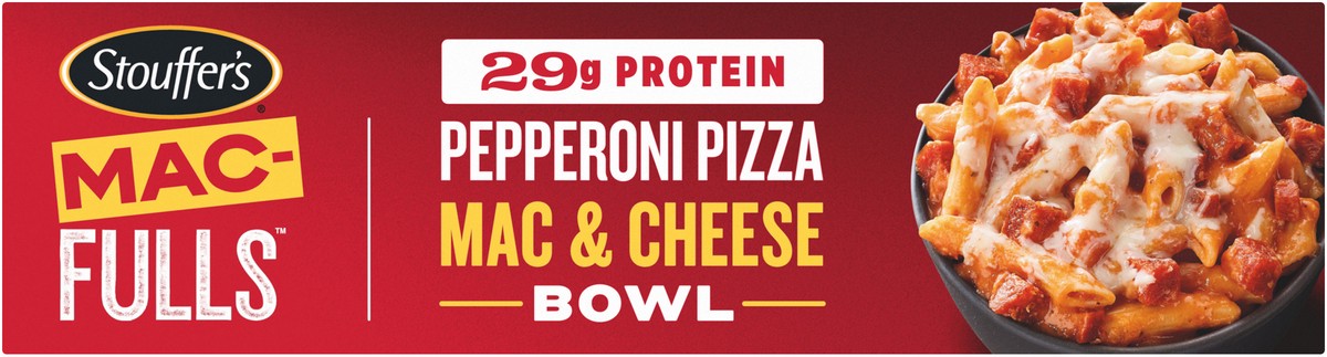 slide 2 of 8, Stouffer's MAC-FULLS Pepperoni Pizza Mac and Cheese Frozen Meal, 14 oz