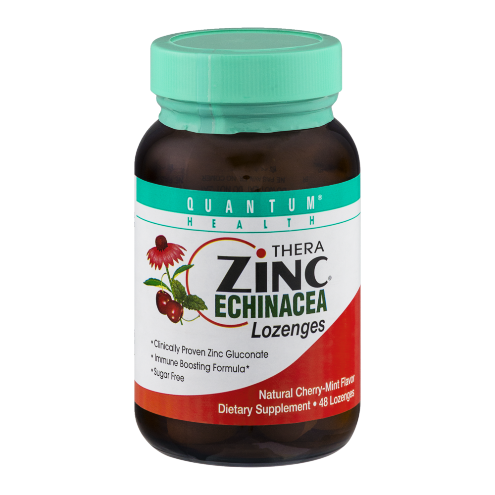slide 1 of 1, Quantum Health Quantum Thera Zinc Echinacea Lozenges Cherry Mint, 48 ct