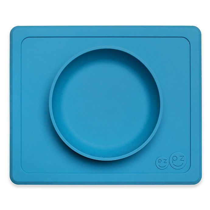 slide 1 of 6, ezpz Mini Bowl Placemat - Blue, 1 ct