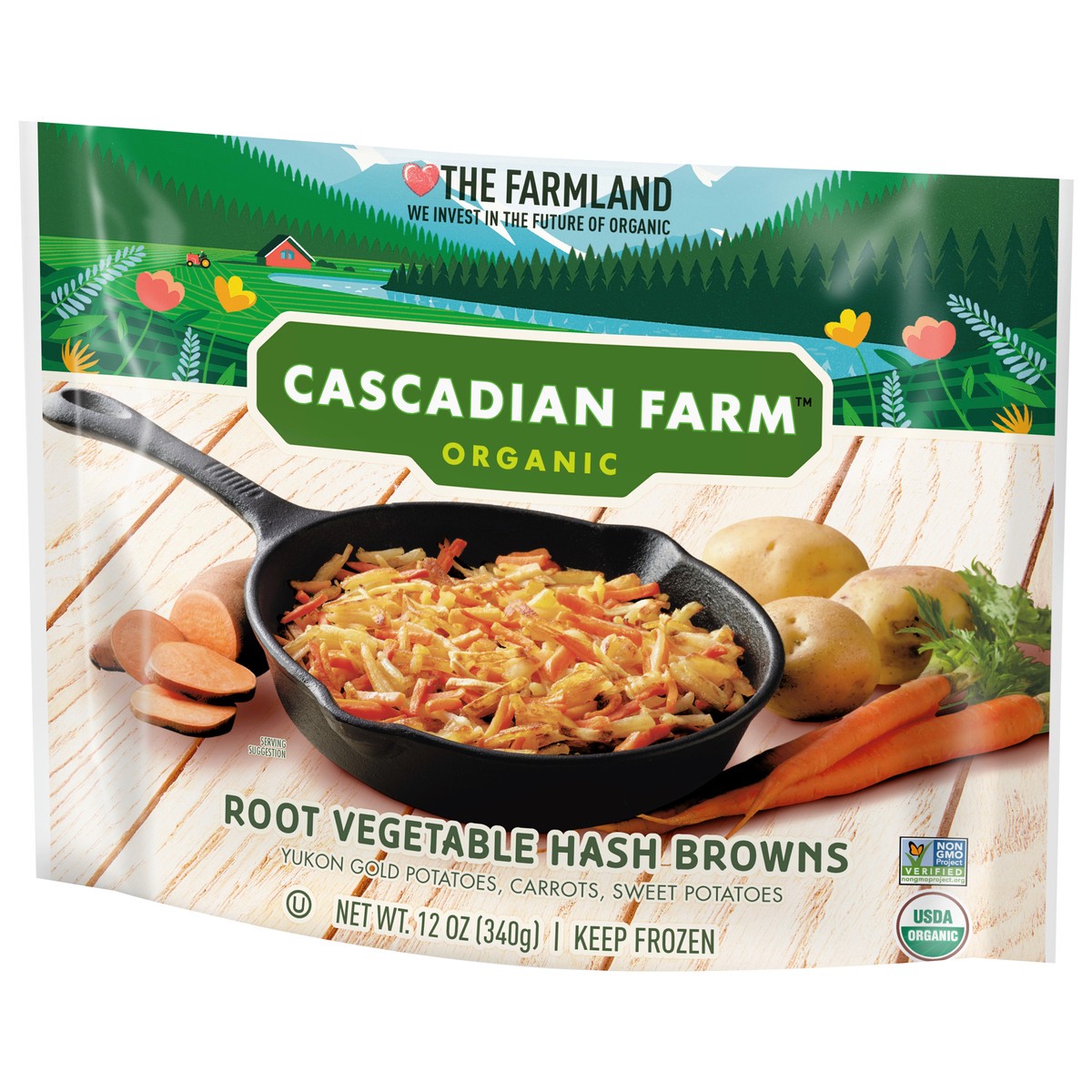 slide 2 of 13, Cascadian Farm Organic Root Vegetable Hashbrown, 12 oz